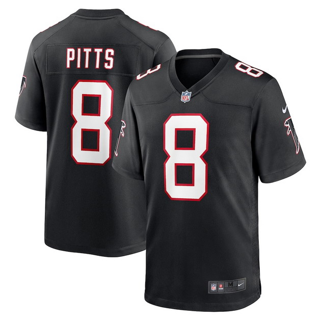 mens nike kyle pitts black atlanta falcons player game jersey